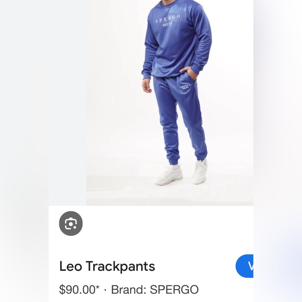Trendy track suit ! Winter cold ! blue sweatshirt and matching sweatpants